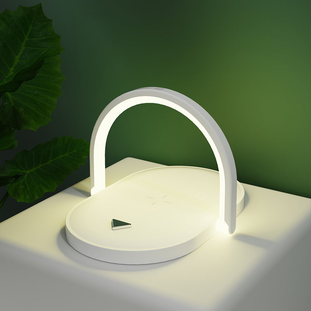 3-in-1 Foldable Wireless Charger with LED Lamp – 15W Fast Charging Station
