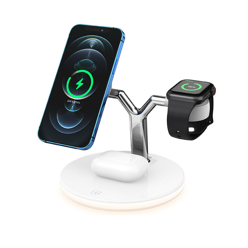 3-in-1 Magnetic Wireless Charger – 15W Fast Charging Dock for Apple & MagSafe