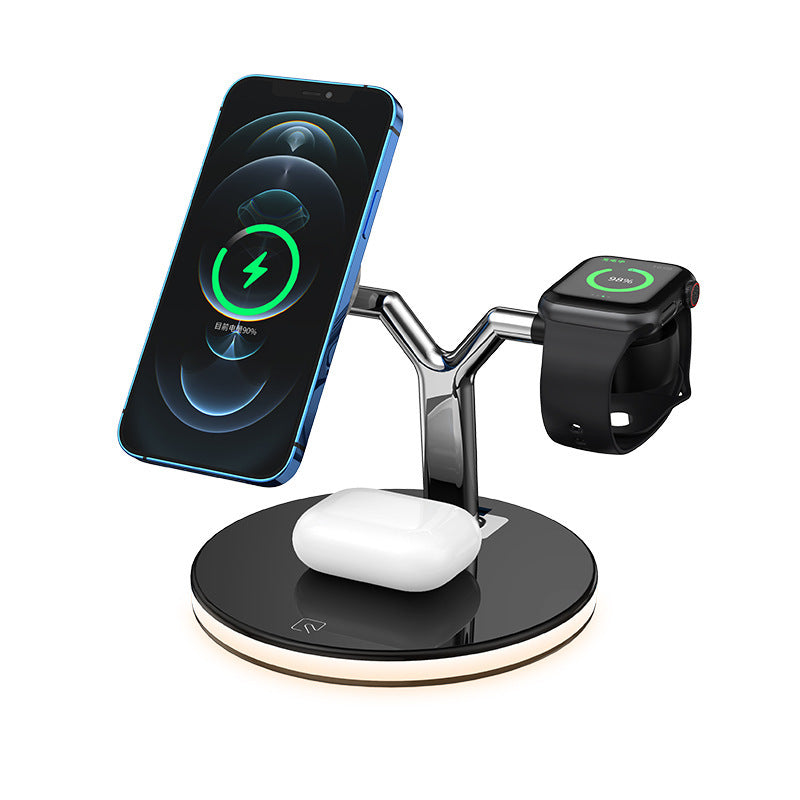 3-in-1 Magnetic Wireless Charger – 15W Fast Charging Dock for Apple & MagSafe