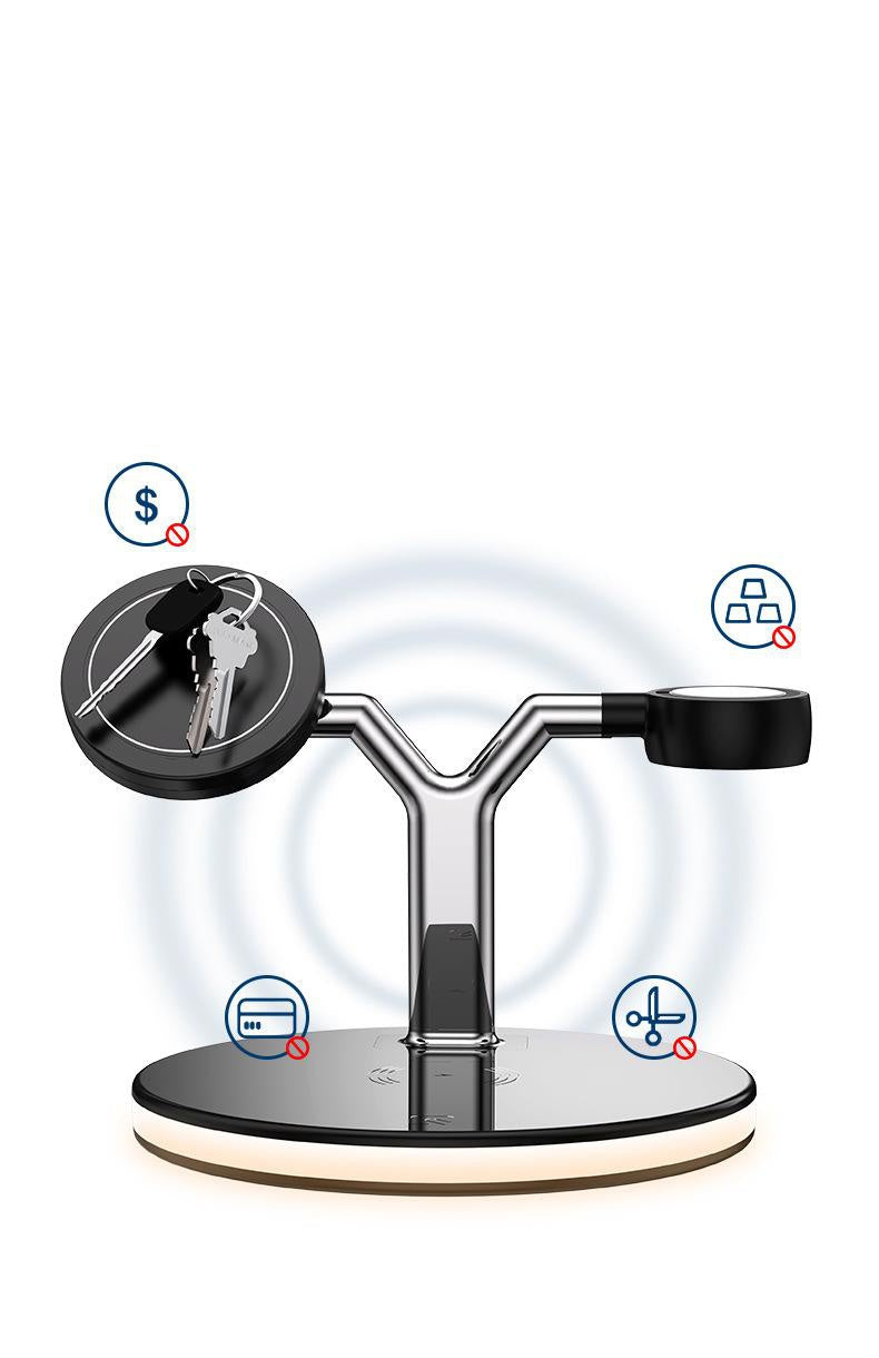 3-in-1 Magnetic Wireless Charger – 15W Fast Charging Dock for Apple & MagSafe