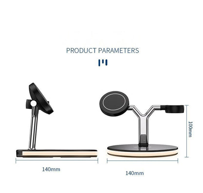 3-in-1 Magnetic Wireless Charger – 15W Fast Charging Dock for Apple & MagSafe