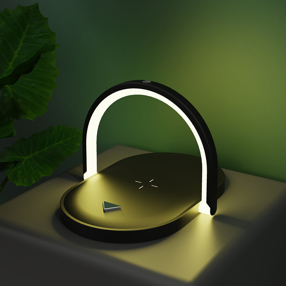 3-in-1 Foldable Wireless Charger with LED Lamp – 15W Fast Charging Station