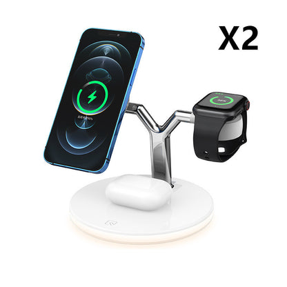 3-in-1 Magnetic Wireless Charger – 15W Fast Charging Dock for Apple & MagSafe