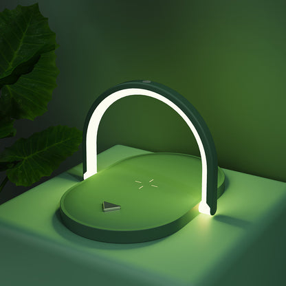 3-in-1 Foldable Wireless Charger with LED Lamp – 15W Fast Charging Station