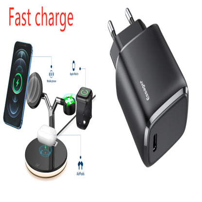 3-in-1 Magnetic Wireless Charger – 15W Fast Charging Dock for Apple & MagSafe