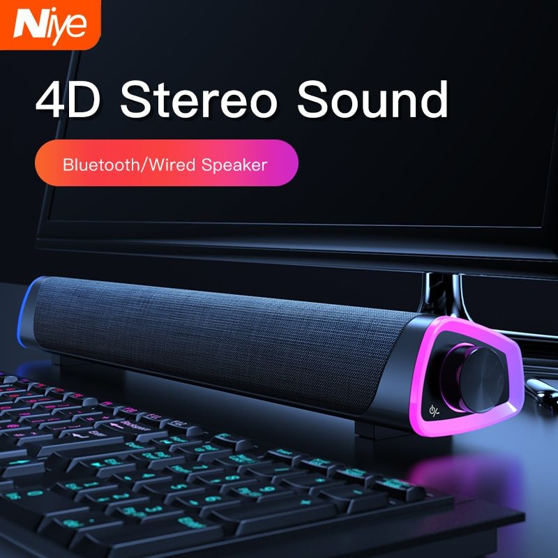 4D Bluetooth Speaker Bar – Stereo Sound Subwoofer for MacBook & PCs