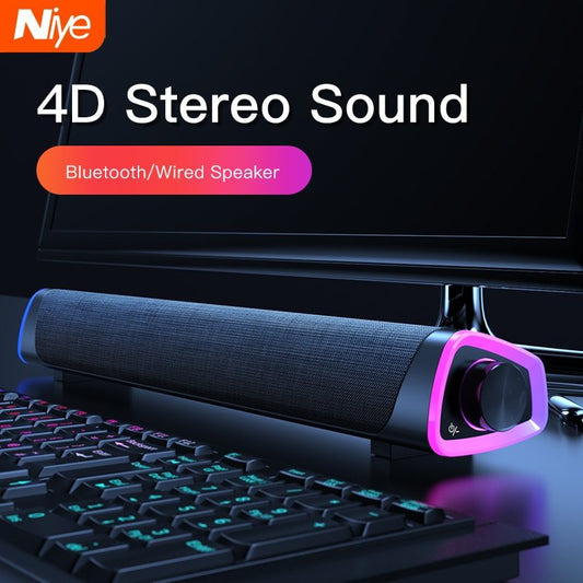 4D Bluetooth Speaker Bar – Stereo Sound Subwoofer for MacBook & PCs