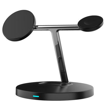 3-in-1 Magnetic Wireless Charger – 15W Fast Charging Dock for Apple & MagSafe