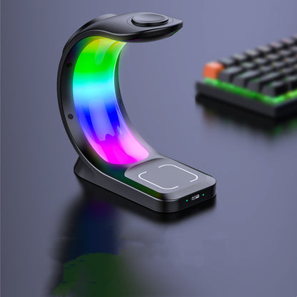 4-in-1 Magnetic Wireless Charger – Fast Charging Dock with Ambient Light