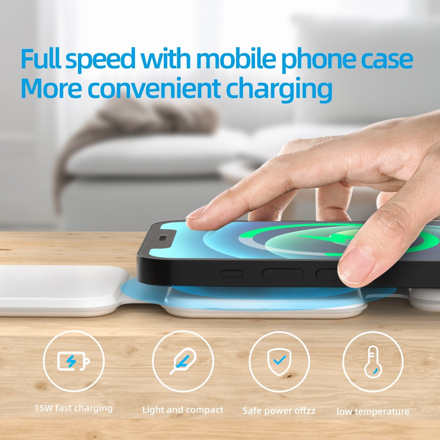 3-in-1 Magnetic Foldable Wireless Charger – Multi-Device Charging Station