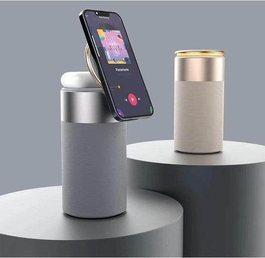 3-in-1 Wireless Charger Speaker Lamp – For iPhone, AirPods & More